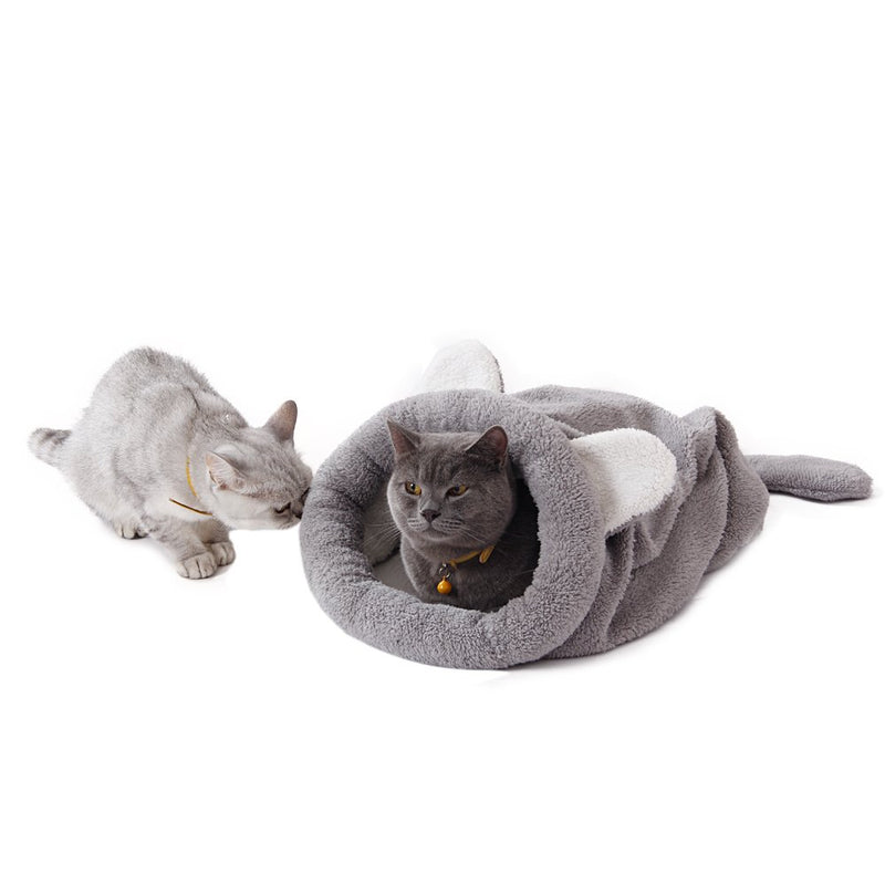 PAWZ Road Cat Sleeping Bag Self-Warming Kitty Sack 20 Inches X 22 Inches Grey - PawsPlanet Australia