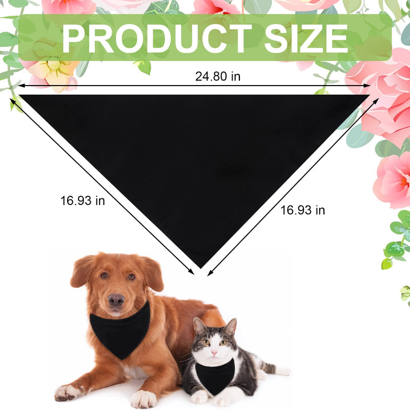 HACRAHO Pet Bandana, 6 PCS Triangle Scarf Bib Pet Bandana Adjustable Scarf for Dogs and Cats, Black - PawsPlanet Australia