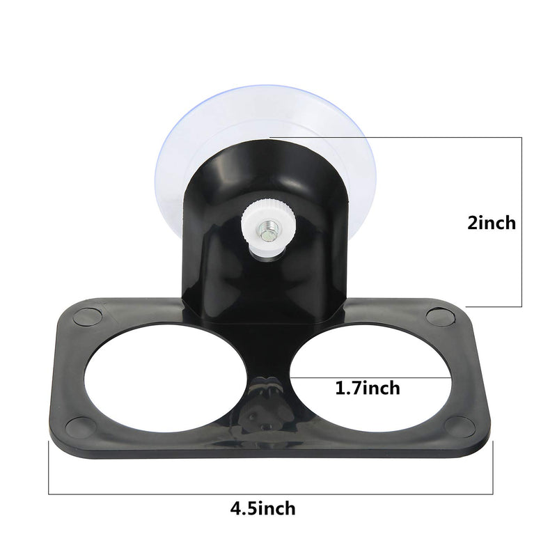 [Australia] - SLSON Gecko Feeder Ledge Acrylic Improved Suction Cup Reptile Feeder with 20 Pack 1 oz Plastic Bowls for Reptiles Food and Water Feeding,Black 