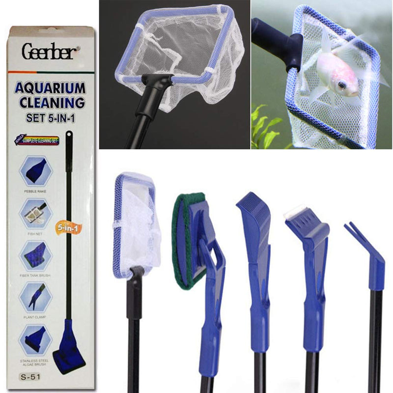 [Australia] - Geenber Aquarium Fish Tank Clean Kit, Magnetic Aquarium Glass Cleaner & Algae Scrapers Set 5 in 1 