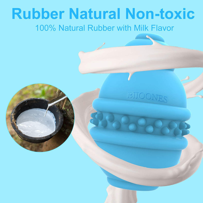 2021 BIIOONES Boredom Busters for Dogs Chew Toys - Non-Toxic Natural Rubber Dispensing Treat Toy for Medium/Large/Small Dogs, Teeth Cleaning (Milk Flavored) - PawsPlanet Australia