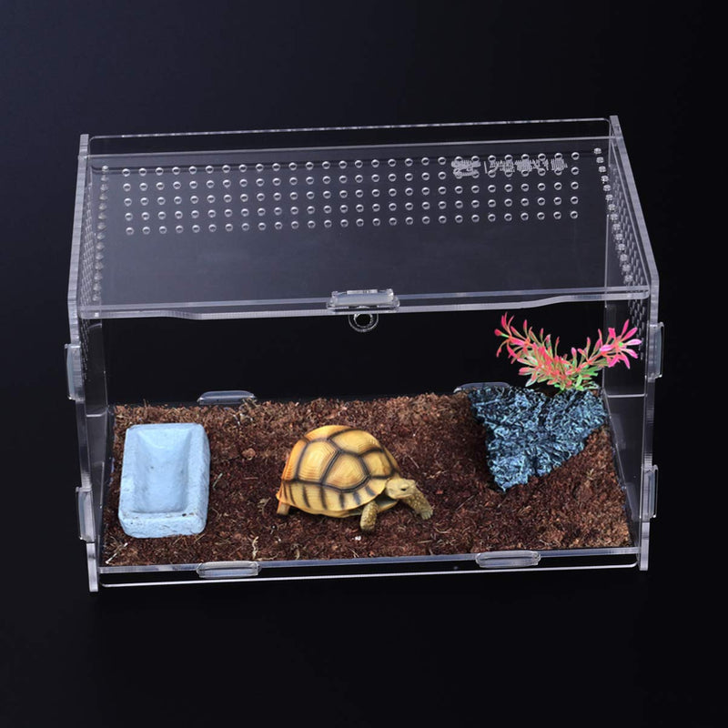 POPETPOP Reptile Breeding Box-Acrylic Terrarium Containers-Portable Reptile Terrarium Habitat for Mini Pet Houses - PawsPlanet Australia