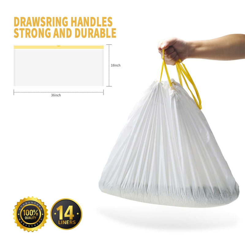 KONE Cat Litter Box Liners, 14 Count Jumbo Extra Durable Large Drawstring Kitty Litter Pan Bags Cat Waste Litter Bags Pet Cat Supplies (36" x 18") - PawsPlanet Australia