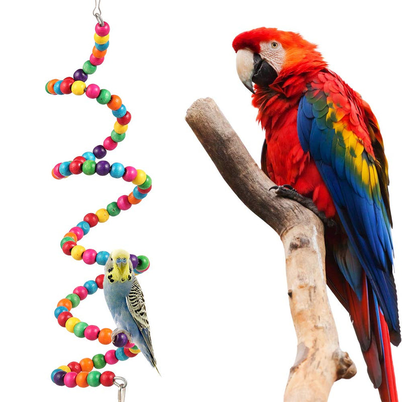 Bird Cages Accessories, 10pcs Colorful Bird Perch Stand Platform, Wooden Ladders Hammock, Swings Bird Parrot Toys with Bells for Small Medium Parrots，Conures, Cockatiels, Budgie, and Lovely Birds - PawsPlanet Australia
