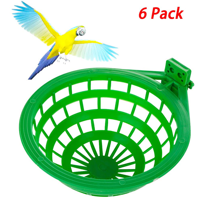 DQITJ 6 Pack Plastic Bird Nest Canary Eggs Hatching Tool House Parrot Plastic Hollow Hanging Cage Breeding Hut Nest Pan (Green) - PawsPlanet Australia