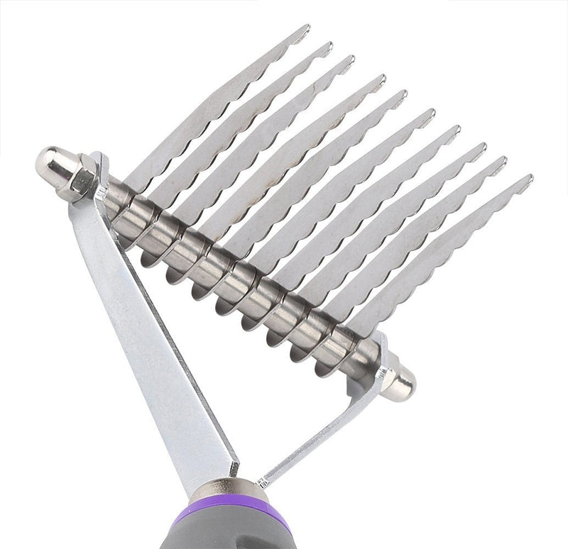 Undercoat Dematting Comb / Rake by Hertzko – Long Blades with Safety Edges - Great for Cutting and Removing Matted, Tangled, or Knotted Hair Undercoat - PawsPlanet Australia