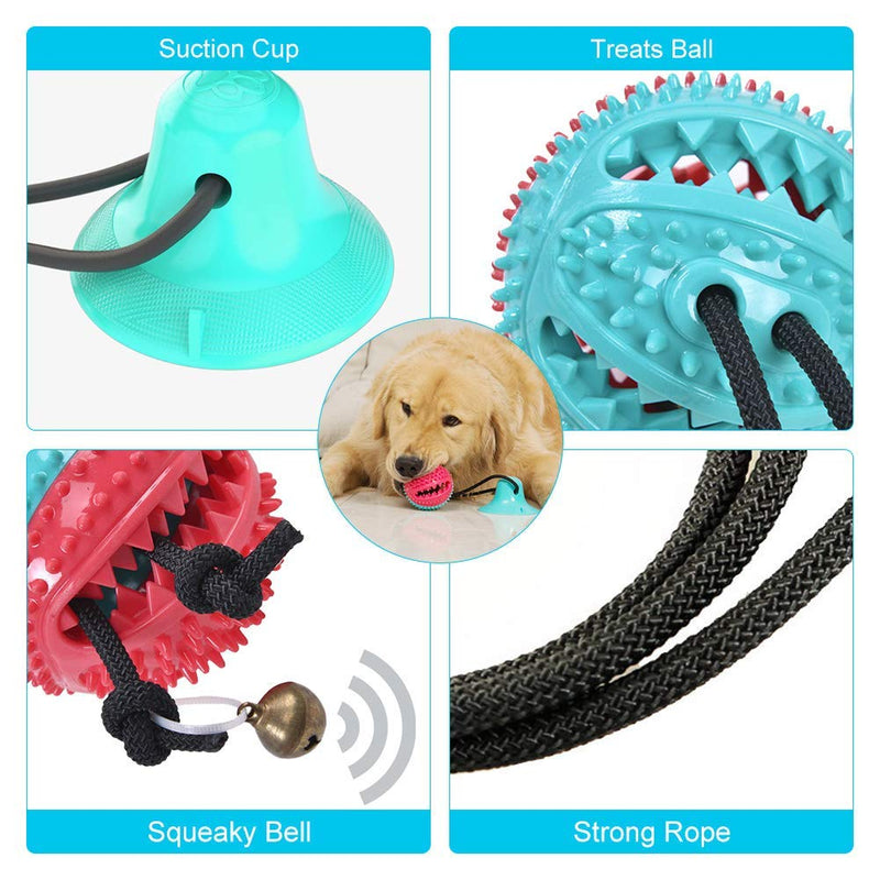 Rope ball cleaning teeth Suction Cup Dog Toy, Pet Molar Bite Toy, Dog Chew Toys, Interactive Pet Treat Ball for Chewers and Toothbrush, Dog Multifunction Interactive Ropes Toys - PawsPlanet Australia