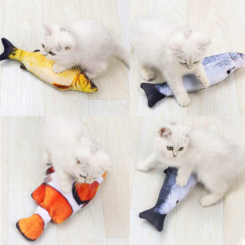 AISHNA Catnip Fish Toys, 6 Pack Catnip Stuffed Toys, Fish Cat Toy Perfect for Biting, Chewing and Kicking, Entertain cat at home - PawsPlanet Australia