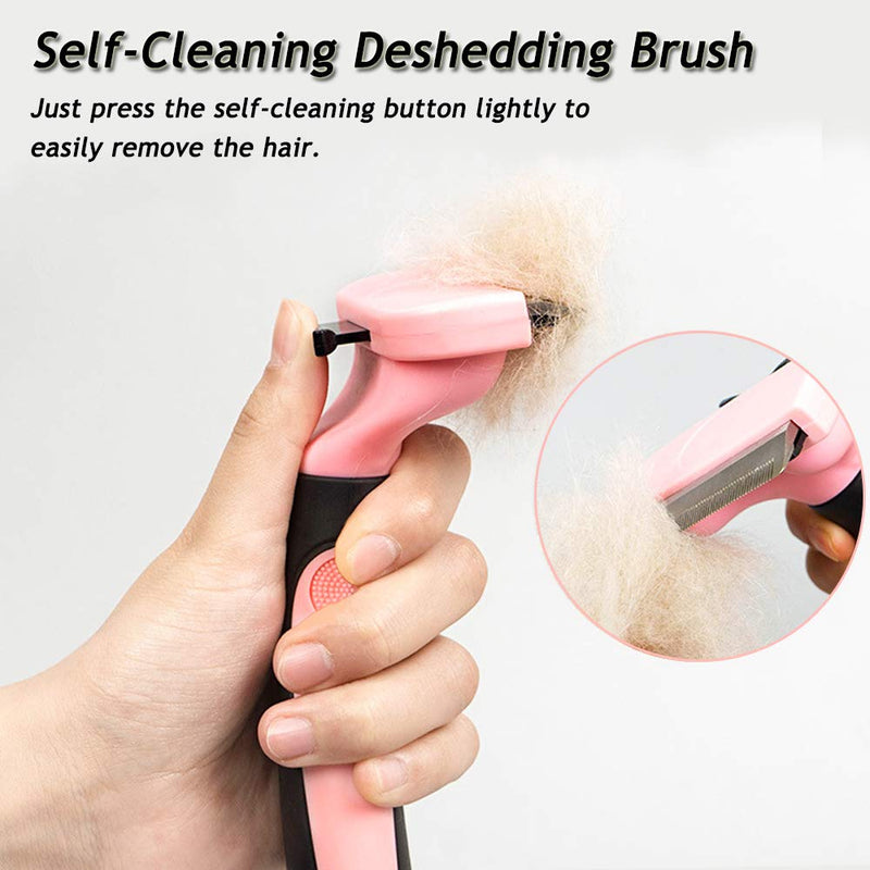 SDY IDUSE Dog Brush for Shedding, Cat Brush for Shedding and Grooming, Pet Deshedding Brush, Ideal Deshedding Tool for Short Haired Dogs and Cats - PawsPlanet Australia