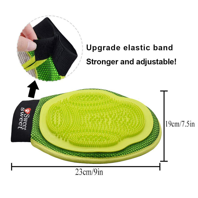 [Australia] - Sweetsweet Pet Hair Remover Mitt,Pet Grooming Glove,Deshedding Glove Dog&Cat Deshedding Brush Glove Grooming Kit for Pets Washing Deshedding Massage-1 Glove Fits Both Hands 