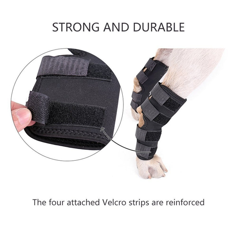 9-Jet Ecommence Dog Rear Leg Hock Brace - Canine Wrap Protects Wounds Heal and Sprains Support Due to Arthritis with 4 Safety Straps to Prevents Injuries and Sprains or Walking (1 Pair) (Medium) Medium - PawsPlanet Australia
