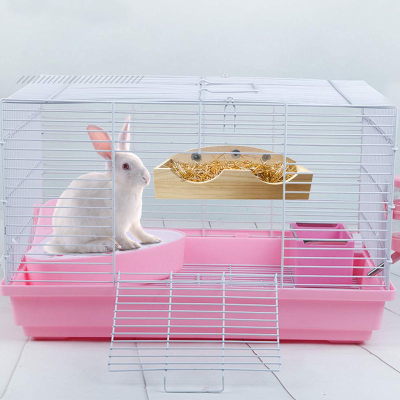 [Australia] - Hamiledyi Rabbit Hay Feeder, Bunny Food Manger Wooden Hay Manger Rack Grass Holder for Guinea Pig Chinchilla Hamster 