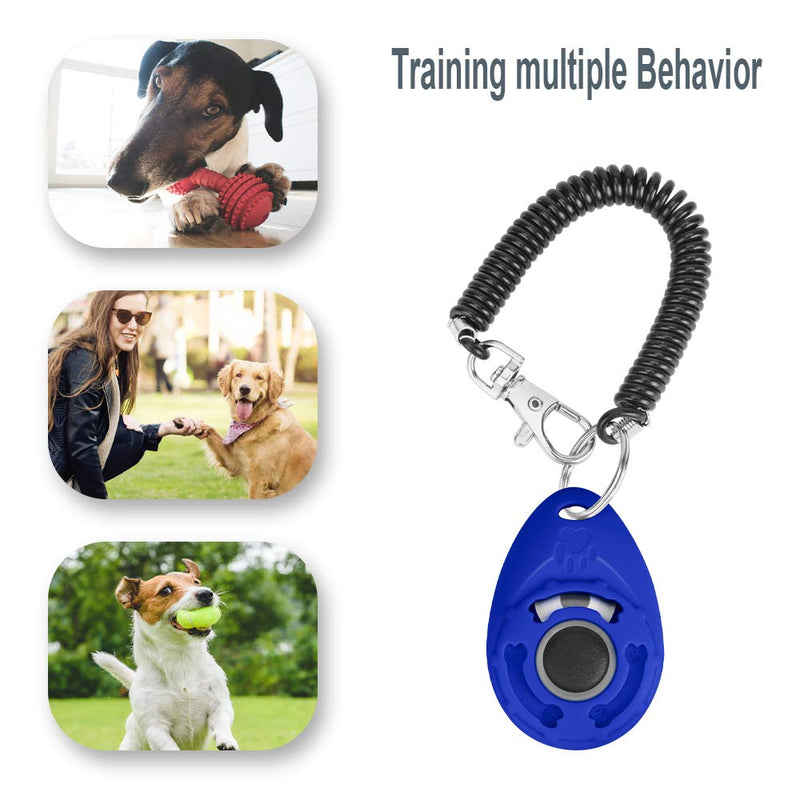 [Australia] - N / A 2PCS Training Clicker for Dogs with Wrist Strap, Dog Cat Clicker Bird Pet Puppy Clicker Training with Big Button, Effective Behavioral Training Tool Easy to Use 