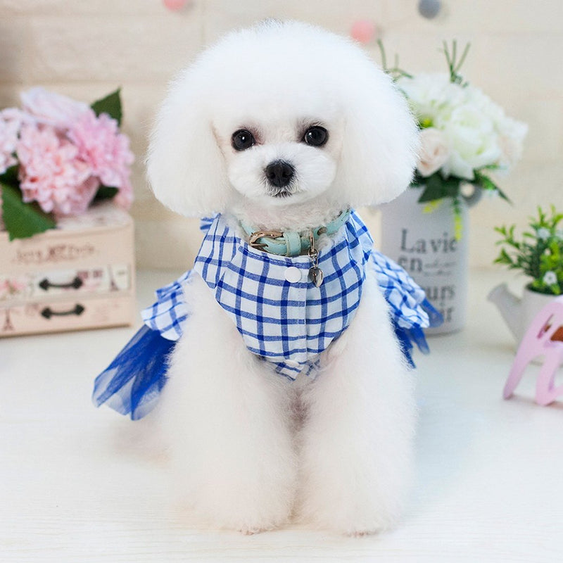 [Australia] - SMALLLEE_LUCKY_STORE Pet Dresses Small Dog & Puppies XL Blue 