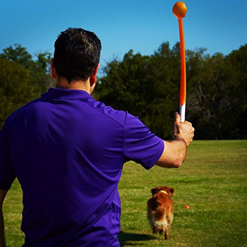 ChuckIt! Pro Dog Ball Launcher, Hands Free Pick Up and Throw Play, Tennis Ball and Launcher Toy, Assorted Colours, Medium Ball, 63cm Long Multi M - PawsPlanet Australia