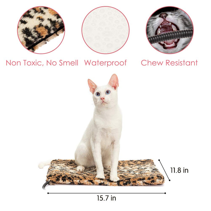 [Australia] - PAWCHIE Upgraded Cat Electric Heating Pad, Pet Heating Pad, Safe Indoor Warming Mat with Chew Resistant Steel Cord, Soft Removable Fleece Cover 