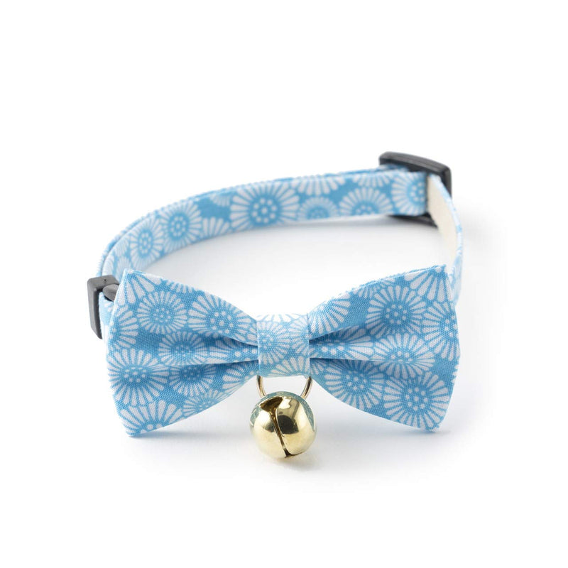 Necoichi Kiku Ribbon Bow Tie Cat Collar Baby Blue - PawsPlanet Australia