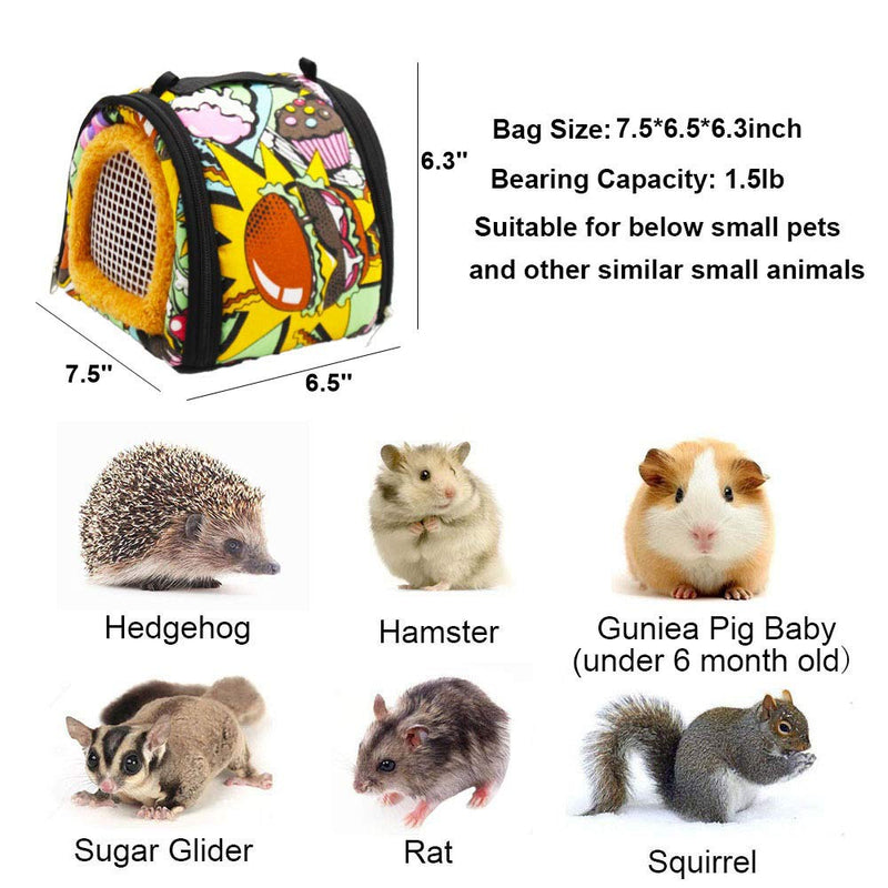 Small Animals Hamster Carrier Bag with Strap Breathable Portable Outgoing Bag for Hamster Hedgehog Squirrel mice Rats Sugar Glider (Upgraded Version) - PawsPlanet Australia