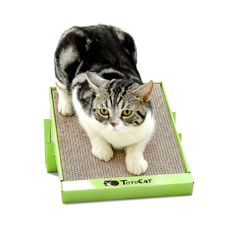 Cat Scratcher,Scratching Pad with Stable Angles Ramp,for Indoor Cats,Reversible,Durable M Size Cat Scratcher Cardboard,Cat Toy for Furniture Protection - PawsPlanet Australia