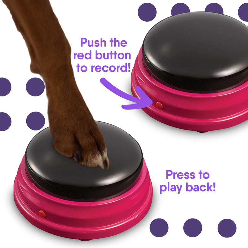 Hunger for Words Talking Pet Starter Set - 4 Piece Set Recordable Buttons for Dogs, Talking Dog Buttons, Teach Your Dog to Talk, Talking Pet, Dog Training Games - PawsPlanet Australia
