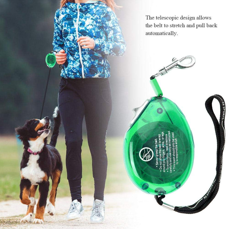 Dog Leash Roll Leash Retractable Dog Leash 7.9ft Dog Leash Jogging Lead Tangle-Free Nylon Leashes for Pets One-Handed Brake Break Lock for Small and Medium Dogs (Green) Green - PawsPlanet Australia