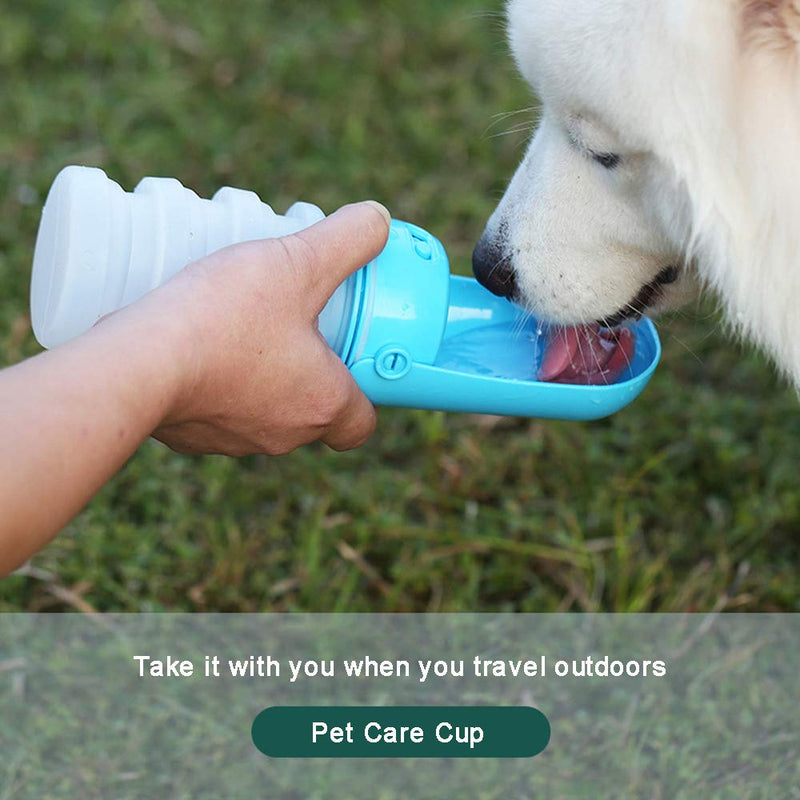 [Australia] - VNFOX Foldable Water Bottle for Dogs,Dog Travel Water Bottle,Portable Pet Water Bottle with Collapsing Bowl for Travel, Walking, Hiking Outdoor Activities 2Packs 