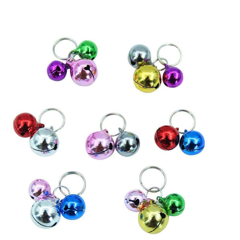 EXPAWLORER Bells for Cat Collars - 18 Pcs Colourful Dog Charm Bells for Collars Necklace Pendant Accessories with 20 Pcs Key Rings - PawsPlanet Australia