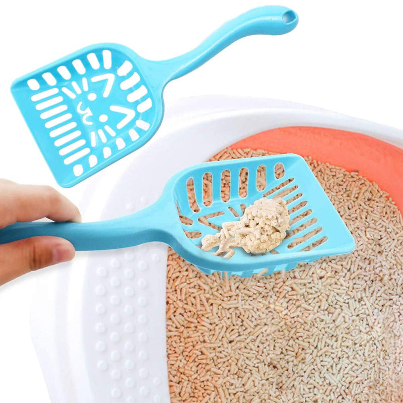 N\A 4 Pcs Cute Cat Shaped Litter Scoops Sifter with Deep Shovel and Ergonomic Long Handle for Pet Poop - PawsPlanet Australia