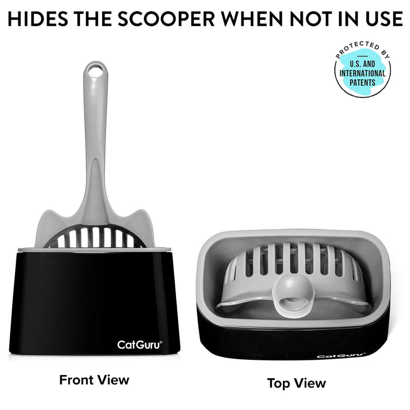 CatGuru Cat Litter Scoop Holder Standard Black - PawsPlanet Australia