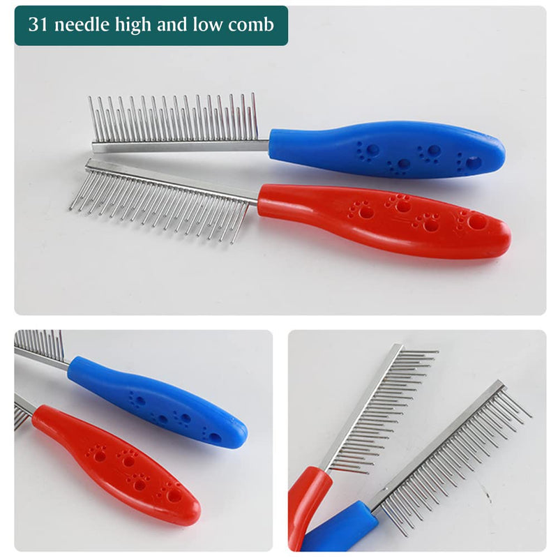 Cat fur comb, dog detangling comb, cat comb, combination comb for dogs, undercoat comb 31 teeth, large tool for tangles, knotted or dead hair removal 1PC - PawsPlanet Australia