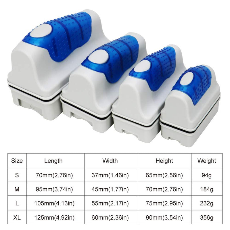 Jasonwell Magnetic Aquarium Fish Tank Scraper Glass Cleaner Scrubber Floating Clean Brush Small - PawsPlanet Australia