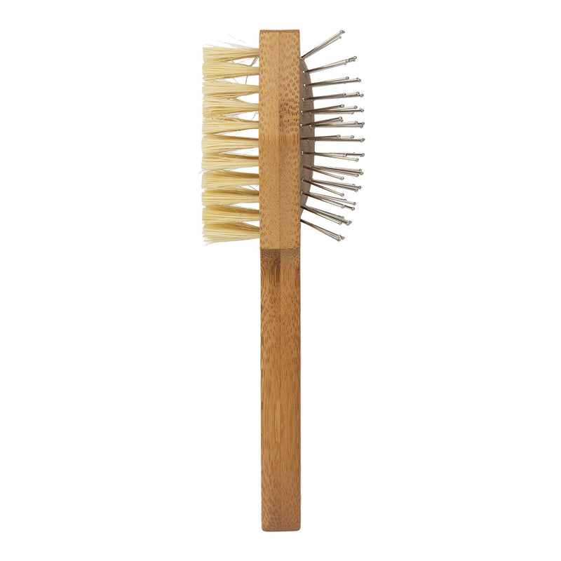 Burt's Bees for Dogs Bamboo Dog Brush - Dog Brush Made from Bamboo & Recycled Material - Eliminates Knots, Tangles, and Mats in Dog Fur Small Double Sided Pin & Bristle Brush - PawsPlanet Australia