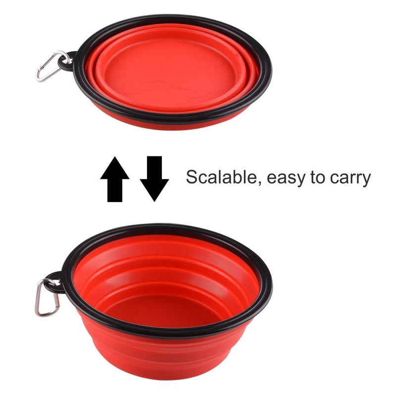 [Australia] - Guardians Extra Large Collapsible Dog Bowl, 102oz/3000ml Portable Foldable Water Bowls Food Dishes with Carabiner Clip Extra Large, 102oz 102oz-Red 