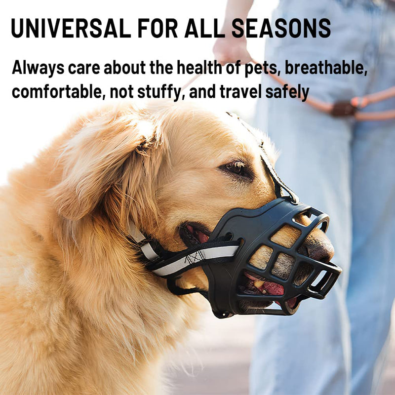 Muzzle for Large Dogs XL, FainFun Muzzle Biothane Dog, Muzzle for Dogs, Silicone, All-Eating, Anti-Bark (XL) - PawsPlanet Australia