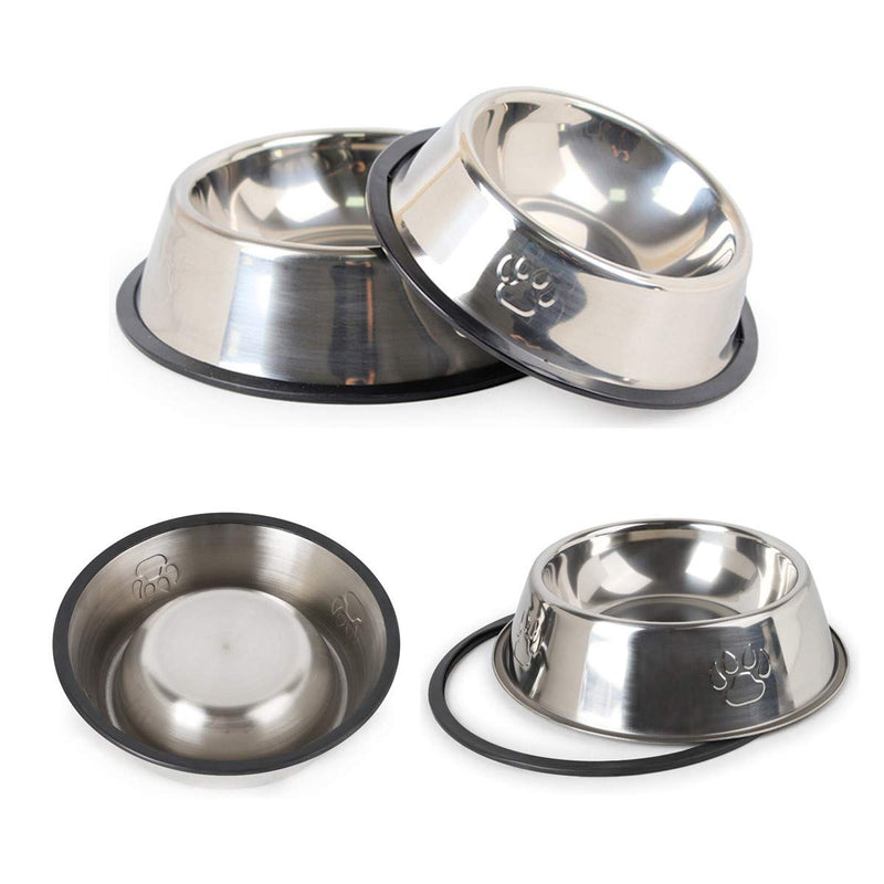 3 Piece Cat Bowl Stainless Steel Anti-slip Non-spill Cat Food Bowl，for Cats Puppies Rabbits Small Pets 3PCS - PawsPlanet Australia