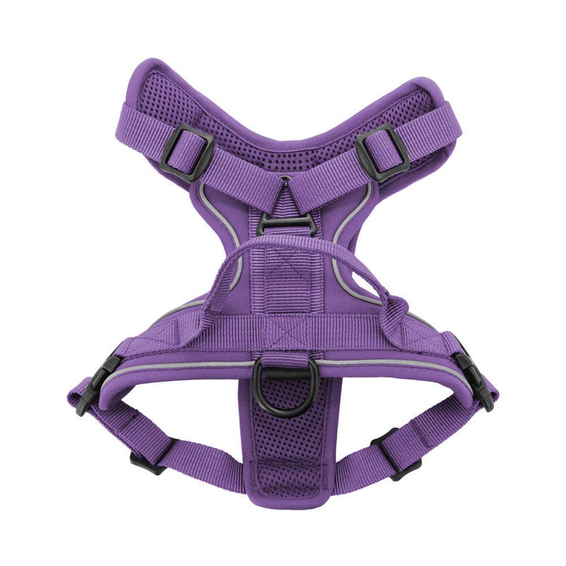 [Australia] - Maverick Dual Attachment Outdoor Dog Harness by Voyager | NO-pull Pet Walking Vest Harness - Purple, Medium 