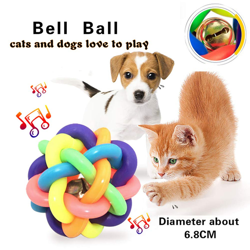 LANGYUAN 5PCS Dog Chew Toys，For Boredom and Interactive Dog Toys Pet Puppy Puzzle Ball Nontoxic Bite Resistant Dog Pet Food Treat Feeder Chew Tooth Cleaning Ball Made of Thermo Plastic Rubbe - PawsPlanet Australia
