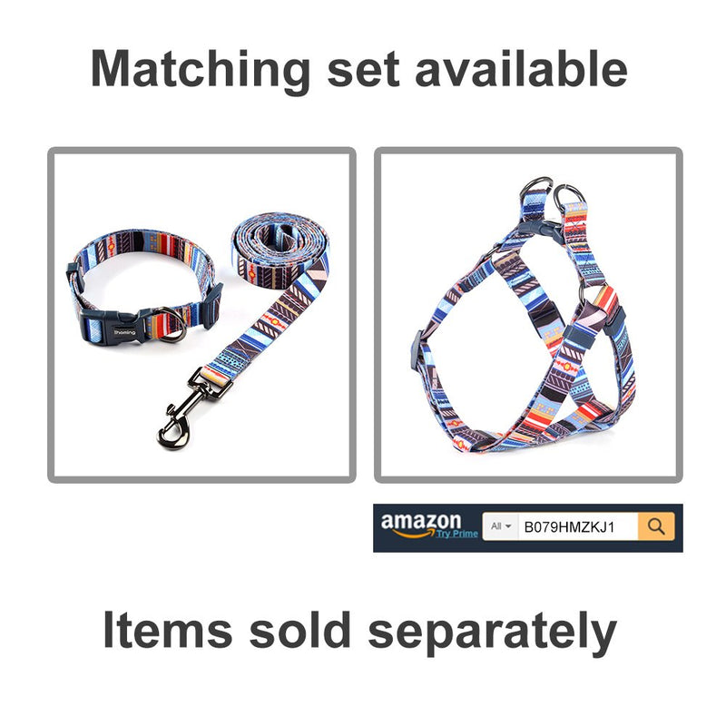 [Australia] - Ihoming Dog Collar and Leash Set Combo Safety Set for Daily Outdoor Walking Running Training Small Medium Large Dogs Cats XS-Up to 10LBS Splicing 