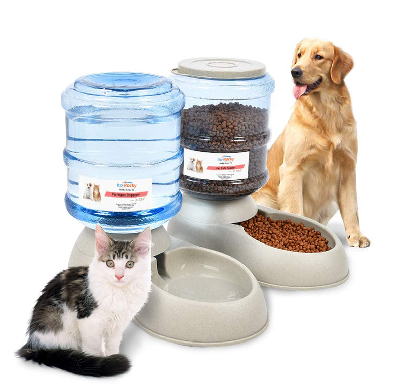 [Australia] - Ito Rocky Pet Feeding Solution Automatic Cat & Dog Cafe Feeder and Water Dispenser in Set with Food Scoop 6-Meal Automatic Food Dispenser for Small/Middle Puppy and Kitten 