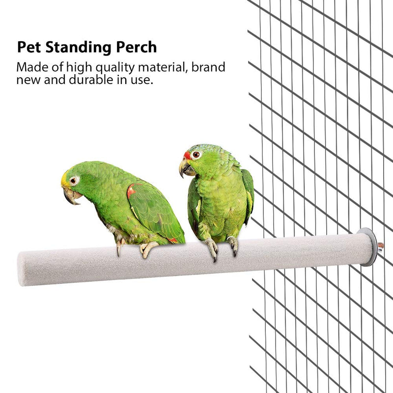 HEEPDD Parrot Perch, Wood Perch Paw Grinding Toy Standing Bar for Bird Macaw African Grey Budgie Parakeet Cockatiel Conure Lovebird Finch(13.8 inch) 13.8 inch - PawsPlanet Australia