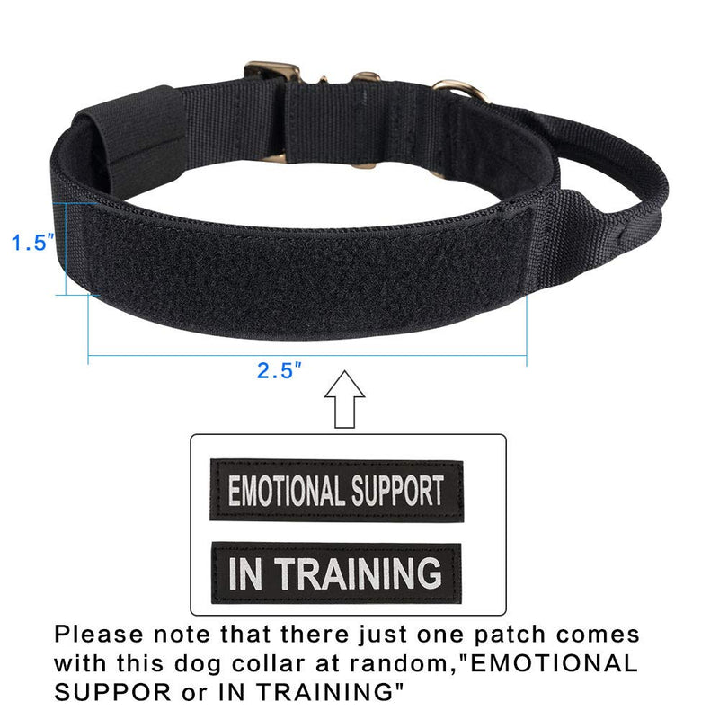 EXCELLENT ELITE SPANKER Dog Collar for Medium Large 40-60cm Adjustable with Handle Heavy Duty(Black) Black - PawsPlanet Australia