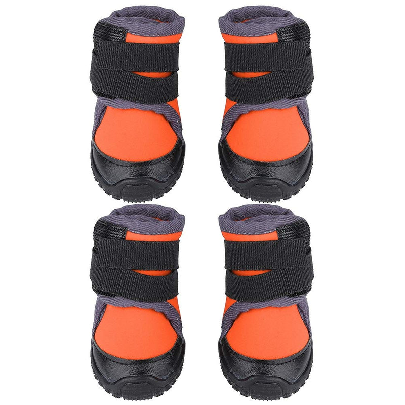 HEEPDD Dog Shoes, 4Pcs Pet Puppy Shoes Large Dog Non Slip Pet Booties Dog Snow Boots Rain Boots(55#-orange) 55# orange - PawsPlanet Australia