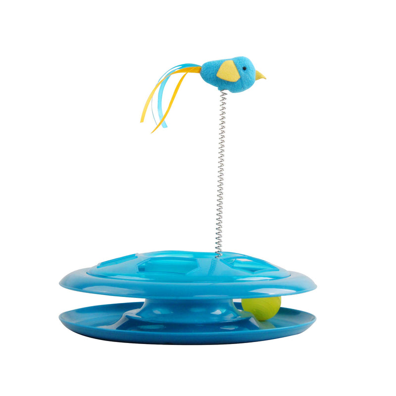 Pet Prime Cat Ball Toy 2 in 1 Cat Kitten Tracking Roller Interactive Cat Ball Toys Catnip Cat Teaser Ball Toys Cat spring Toys - PawsPlanet Australia