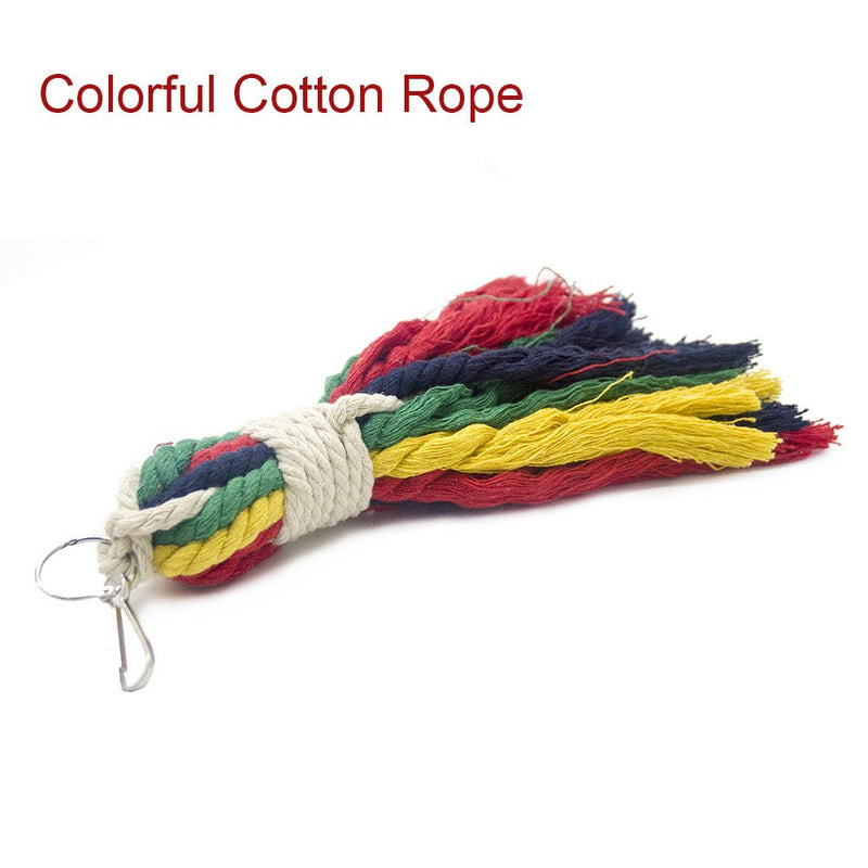 [Australia] - ASOCEA Pet Bird Parrot Colorful Cotton Rope Bite Chew Cage Hanging Toys for Cockatiels Macaws Parrots Small Medium Large Birds 