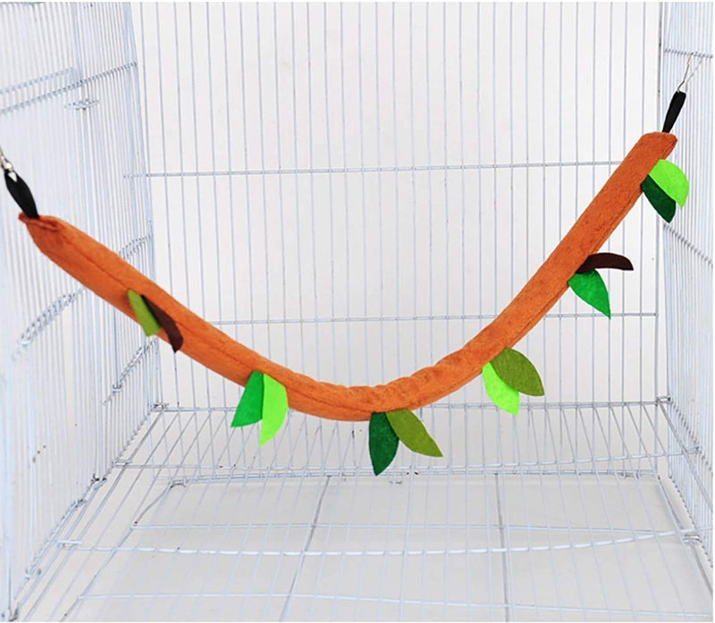 ISMARTEN Hamster Hammock Small Animals Jungle Hanging Warm Bed House Cage Nest Accessories Forest Pattern Cage Toy Leaf Hanging Tunnel and Swing for Sugar Glider Squirrel Hamster (5 Pcs) - PawsPlanet Australia