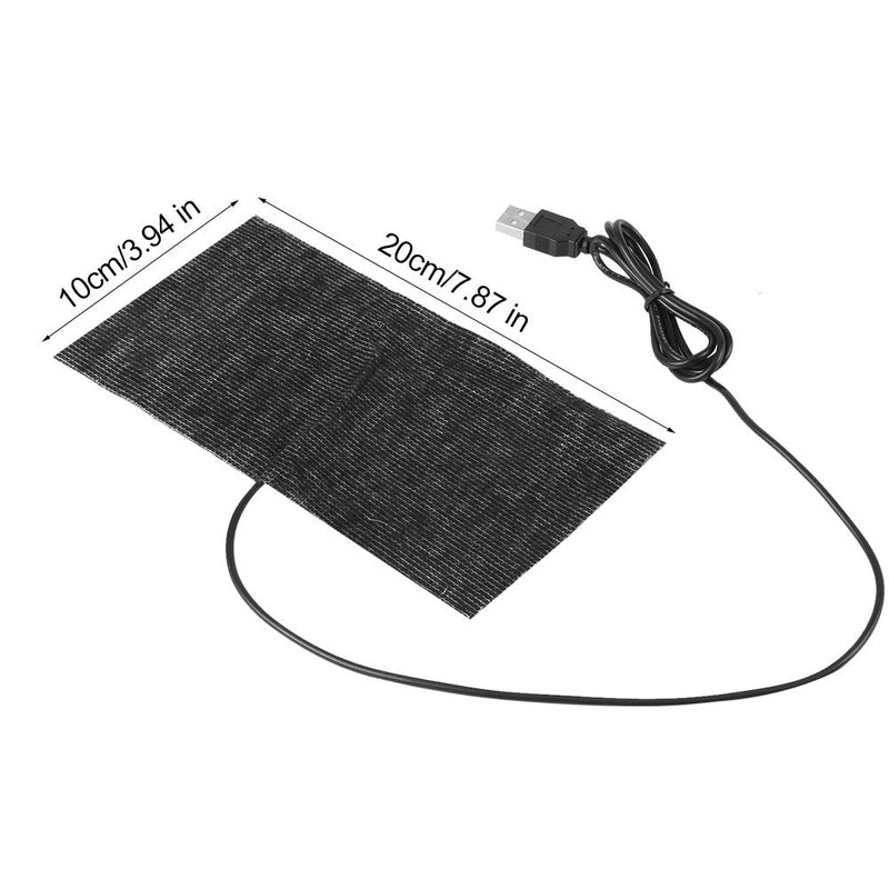USB Carbon Fiber Heating Mat 20 * 10cm Warm Blanket Mouse Pad 1 PCS Black 5V - PawsPlanet Australia