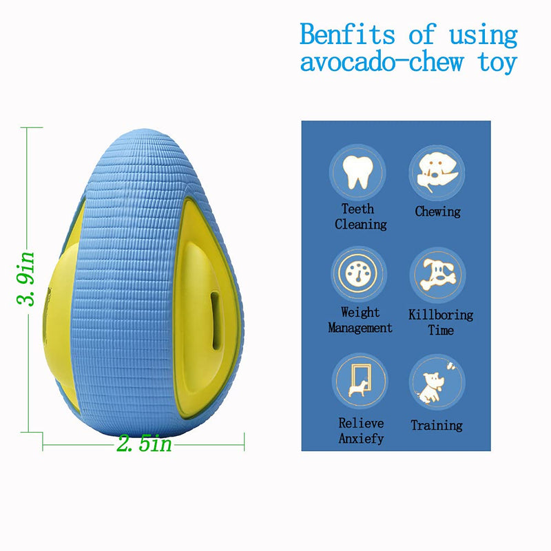 Dog Teething Chew Toys for Puppy Small Medium Dog Aggressive Chewer, Avocado Indestructible Tough Durable Resistant Dental Training Chew Toys for Corgi Poodle Border Collie Golden Retriever and Others Blue - PawsPlanet Australia