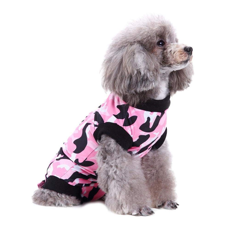 Zerodis Dog Surgery Recovery Suit, Polyester Soft After Surgery Wound Protection Clothes Sterilization Surgery Clothes Injury Protection Nursing Clothes for Puppy Kitten(Pink S) - PawsPlanet Australia