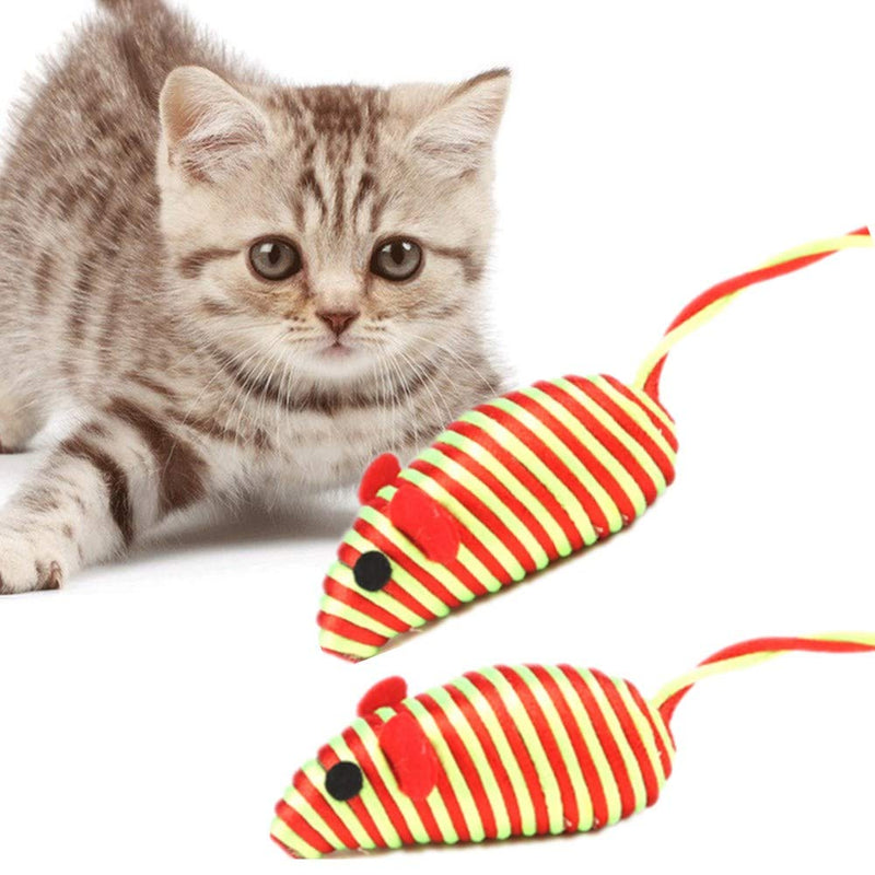 N\A 6 Pcs Mice Cat Toys, Sisal Mouse Cat Toy Interactive Cat Toy Pet Playing Toy for Cats and Kitten Training - PawsPlanet Australia
