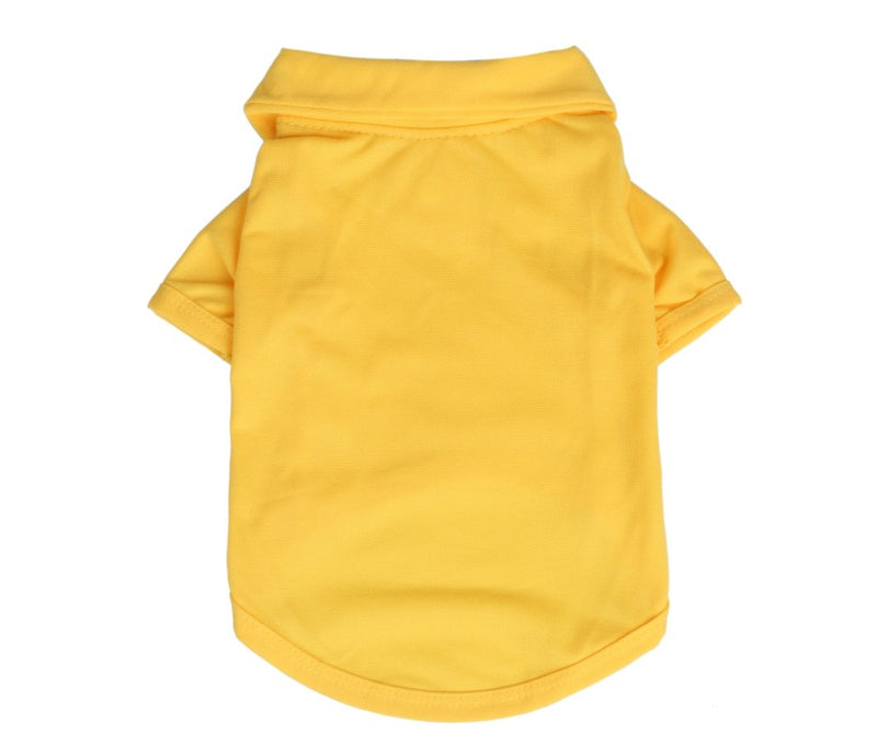 [Australia] - Pet Puppy Polo T-Shirt Summer Dog Clothes M Yellow 